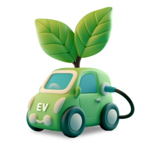 Electric Vehicle PowerPoint clipart graphic preview.