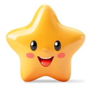 Star Emoji PowerPoint clipart graphic preview.