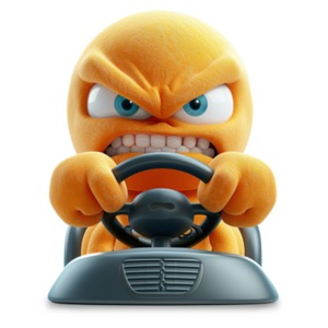 Road Rage Emoji PowerPoint clipart graphic preview.