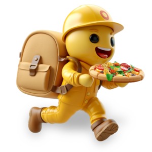Pizza Delivery Emoji PowerPoint clipart graphic preview.