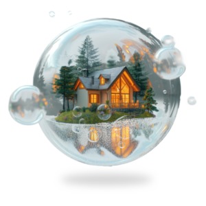 Housing Bubble PowerPoint clipart graphic preview.