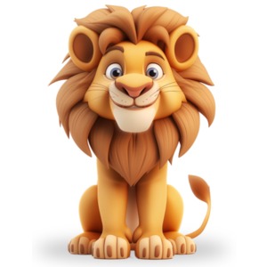 Lion Jungle King PowerPoint clipart graphic preview.