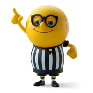 Referee Emoji PowerPoint clipart graphic preview.