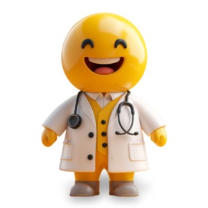 Doctor Emoji PowerPoint clipart graphic preview.