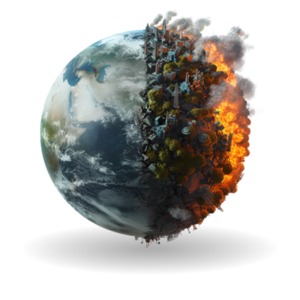 Future Crossroads Earth PowerPoint clipart graphic preview.
