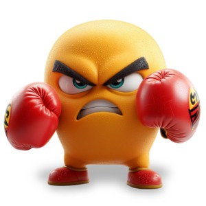 Emoji Boxer PowerPoint clipart graphic preview.