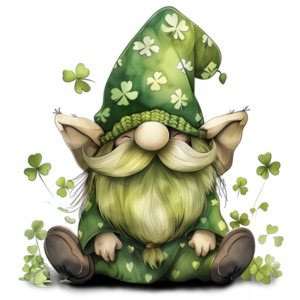 Gnome Leprechaun PowerPoint clipart graphic preview.