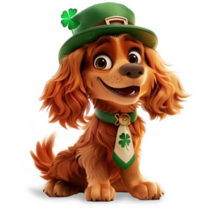Lucky Dog Idiom PowerPoint clipart graphic preview.