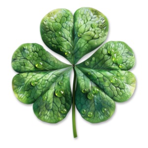 Morning Dew Shamrock PowerPoint clipart graphic preview.