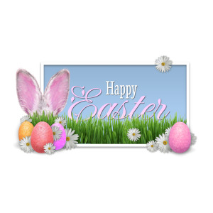 Easter Ears Customizable PowerPoint clipart graphic preview.