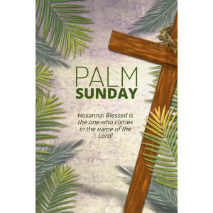 Palm Sunday Design Customizable PowerPoint clipart graphic preview.