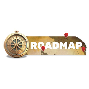 Roadmap Planning Customizable PowerPoint clipart graphic preview.