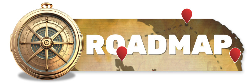 High-resolution customizable clipart of Roadmap Planning Clipart, designed for corporate project kickoff meetings, creative strategy brainstorming, and innovative product development pitches.