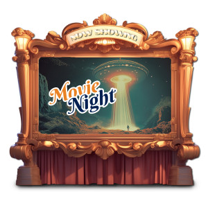 Now Showing Marquee Customizable PowerPoint clipart graphic preview.