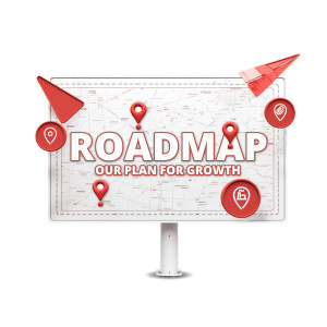 Roadmap Sign Customizable PowerPoint clipart graphic preview.