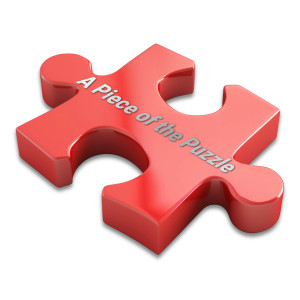 A Piece of the Puzzle Customizable PowerPoint clipart graphic preview.