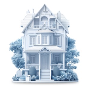 Perfect  Dream Home PowerPoint clipart graphic preview.
