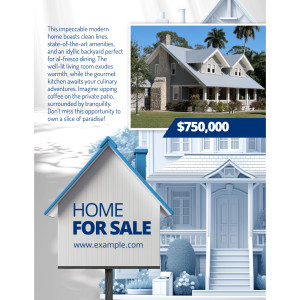 Real Estate Flyer Customizable PowerPoint clipart graphic preview.