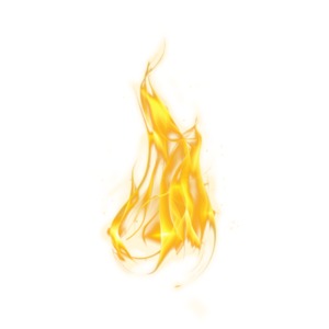 Flame Accent Design PowerPoint clipart graphic preview.