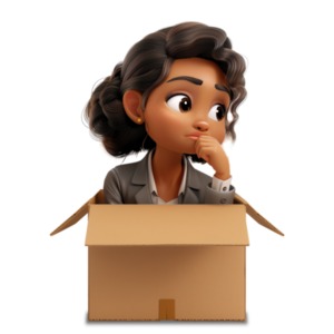 Thinking in the Box PowerPoint clipart graphic preview.