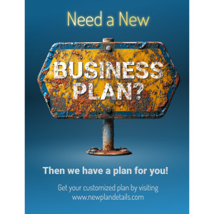 New Business Plan - Editable Customizable PowerPoint clipart graphic preview.