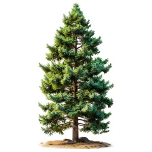 Redwood Tree PowerPoint clipart graphic preview.