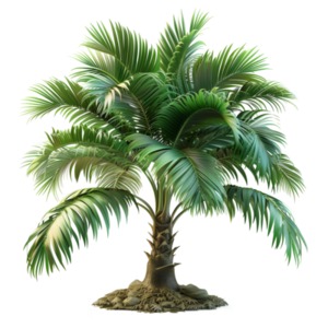 Tropical Palm PowerPoint clipart graphic preview.
