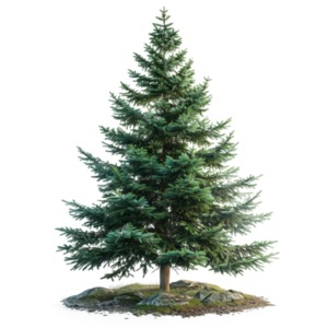 Spruce Tree PowerPoint clipart graphic preview.