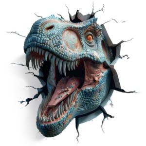 T-rex Surprise PowerPoint clipart graphic preview.