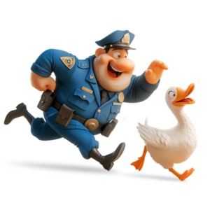 Wild Goose Chase Idiom PowerPoint clipart graphic preview.