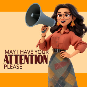 School Announcement Customizable PowerPoint clipart graphic preview.