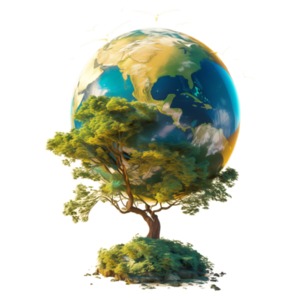 Earth Tree of Life PowerPoint clipart graphic preview.