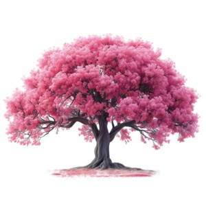 Beautiful Spring Cherry Tree PowerPoint clipart graphic preview.
