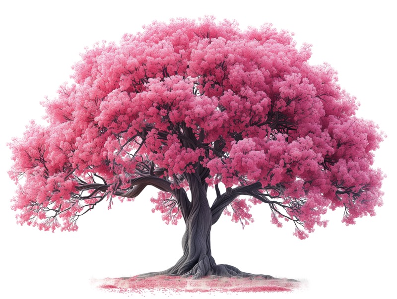High-resolution clipart illustration of Beautiful Spring Cherry Tree, designed for seasonal marketing campaigns, corporate event presentations, and holiday promotions.