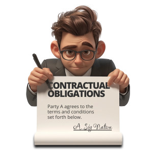 Lawyer Contract Customizable PowerPoint clipart graphic preview.