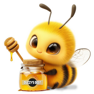 Honey Bee Customizable PowerPoint clipart graphic preview.