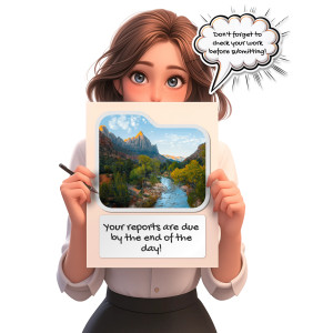 A Teacher's Notice Customizable PowerPoint clipart graphic preview.