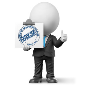 Business Approved Customizable PowerPoint clipart graphic preview.