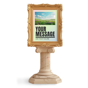 Pillar and Painting Customizable PowerPoint clipart graphic preview.