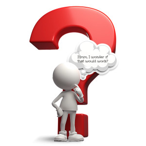 Figure Thinking Question Customizable PowerPoint clipart graphic preview.