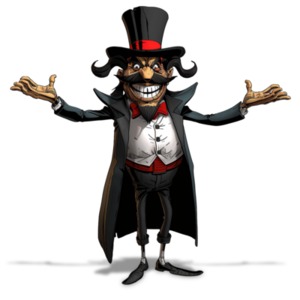 Evil Sinister Villain PowerPoint clipart graphic preview.