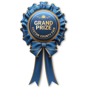 Grand Prize Ribbon - Customizable PowerPoint clipart graphic preview.