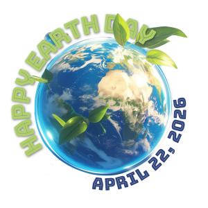 Happy Earth Day Customizable PowerPoint clipart graphic preview.