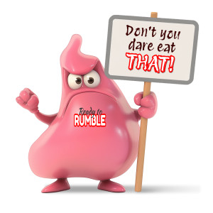 Protesting Stomach Customizable PowerPoint clipart graphic preview.