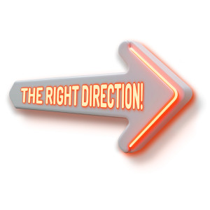 Neon Arrow Message Customizable PowerPoint clipart graphic preview.