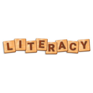 Literacy Tiles Customizable PowerPoint clipart graphic preview.