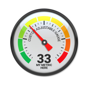 Gauge Dial - Customizable PowerPoint clipart graphic preview.