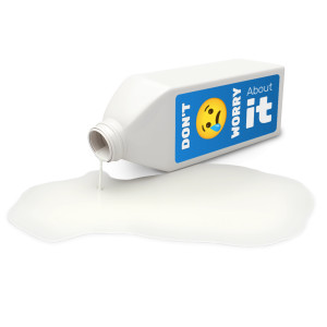 spilled milk Customizable PowerPoint clipart graphic preview.