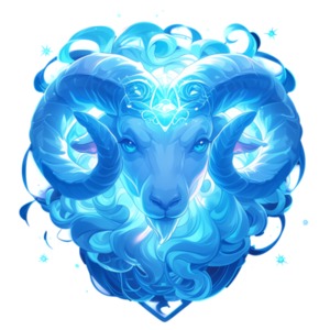 Zodiac Aries Ram PowerPoint clipart graphic preview.
