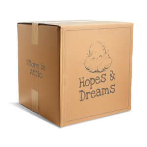 Cardboard Box Customizable PowerPoint clipart graphic preview.